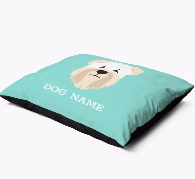 'Yappicon and Name' - Personalised {breedFullName} Dog Bed